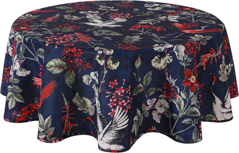 Home Direct Stain Resistant Water Repellent Round Fabric Tablecloth 55", New but no original packaging