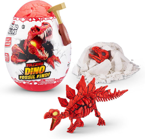 ROBO ALIVE Volcano Dino Fossil Find Stegosaurus by ZURU, New but no hammer