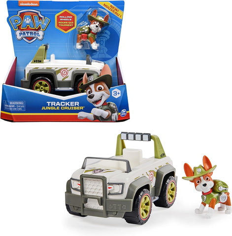 Paw Patrol, Tracker’s Jungle Cruiser Vehicle with  Figure , used-good condition , open box