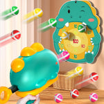Kukufun Dinosaur shooting Game Dart Board, Ball gun, New, open, scruffy original box