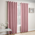 Enhanced Living Vogue Blush Pink Thermal Noise Reducing Curtains, condition new, open bag