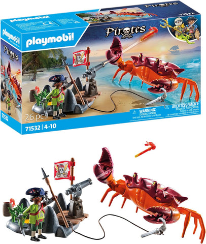 Playmobil 71532 Pirates: Battle with the Giant Crab, New but open, scruffy box