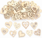 Baker Ross Heart Mini Wooden Shapes - Pack of 108, condition new but scruffy box