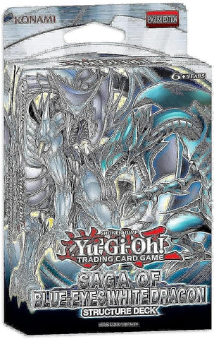 YU-GI-OH Structure Deck: Saga Of Blue-Eyes White Dragon, new but open/damaged box