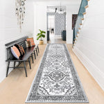 Enyhom Extra Long Carpet Runner, 60 x 240 cm Grey Washable Runners- Non Slip- used very good, small marks around runner