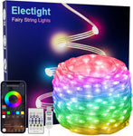 Electight 20M/66FT RGB-IC Fairy String Lights Multicolor [APP & Remote Control],99+ Modes Dimmable, USB Powered& Waterproof. new, open/scruffy box