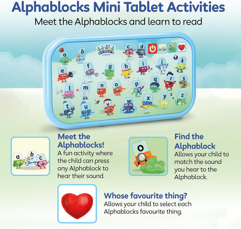 ALPHABLOCKS MiniTablet Toy, Used- very good, no original packaging, tested, needs batteries