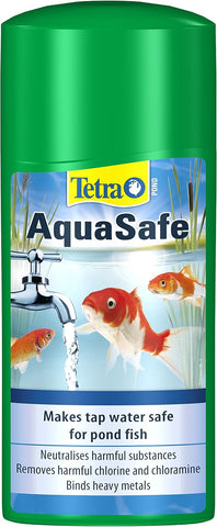 Tetra Pond AquaSafe, Makes Tap Water Safe for Pond Fish, 500 ml- best before 01/26- slightly dirty bottle