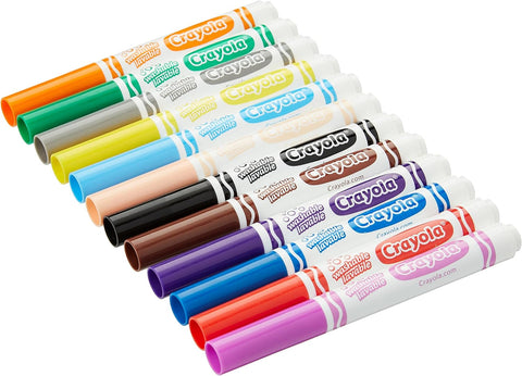 CRAYOLA Washable Broadline Markers - 12 Assorted Colours (Pack of 144) condition used-good, open box