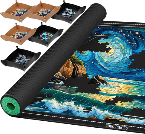 Puzzle Mat 2000 1500 1000 Pieces, Jigsaw Puzzle Mat Roll Up- new in original box