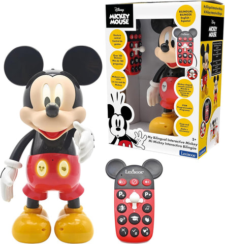LEXIBOOK - Disney - Bilingual Mickey Robot - English/Spanish, used- acceptable condition, battery case hard to open, scruffy, open box