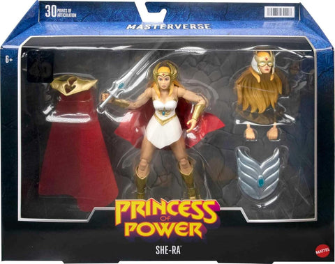 Masterverse She-Ra Deluxe Action Figure, New but missing 1 additional hand, open, scruffy box