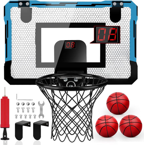 YIMORE Mini Basketball Hoop for Kids, Automatic Scoring, new condition, pump missing, scruffy box (Ref tt155)