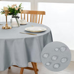 DWCN Round Tablecloth Wipe Clean , Outdoor Table Cloth Silver Grey , new but no original packaging