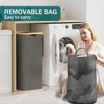 YOUDENOVA Laundry Basket with Lid 85L, Dark grey, condition used- very good, no original packaging
