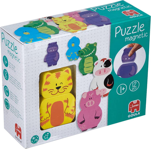 Goula Magnetic Animal Puzzles - Wooden, New but scruffy, open box