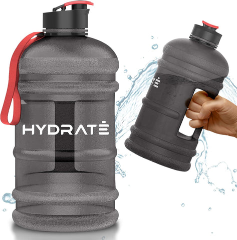 HYDRATE XL Jug 2.2 Litre Water Bottle- (Black)- new but small dent in bottle/scruffy box