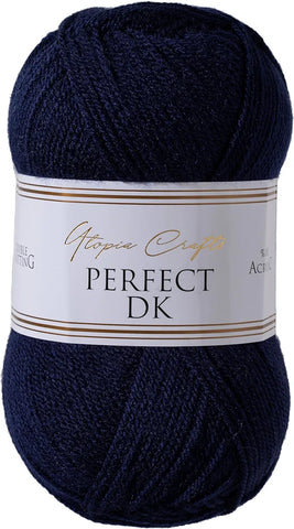 Utopia Crafts DK Double Knitting Yarn, 100g (Navy Blue) (ref e414)