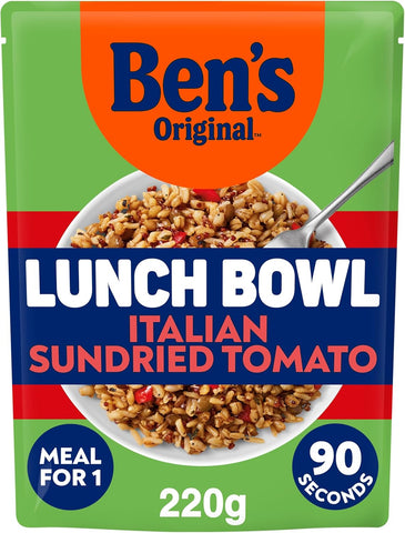 Ben's Original Lunch Bowl Italian Style Sundried Tomato Pouch 220g, Best before 05/04/26