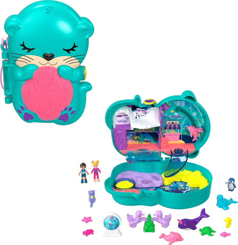 Polly Pocket Otter Aquarium Compact, New but broken box