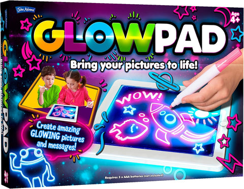 John Adams GLOWPAD, used-good condition, pad shows signs of use, open-scruffy box