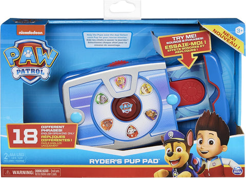 Paw Patrol, Ryder’s Interactive Pup Pad, New but has been taken out & put back in original box, scruffy box