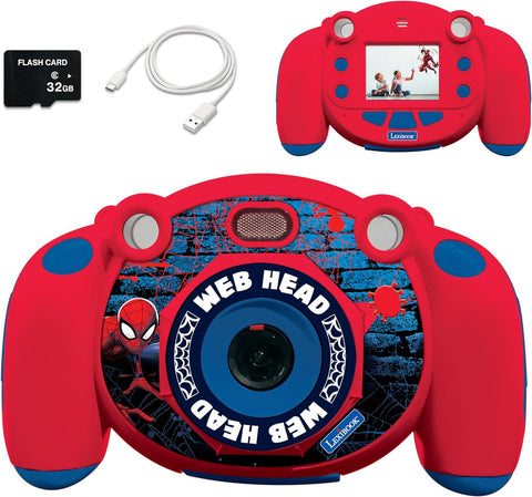 Lexibook DJ080SP Spiderman-Kids Digital Camera, condition new but missing SD card, open, scruffy box