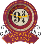 Silver Buffalo Harry Potter Hogwarts Express Platform 9 3/4 Desk Clock- used good, the battery cover is missing, front glass loose, unglued , no original packaging