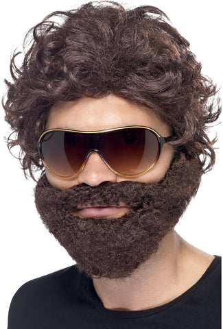 Smiffys Stag Do Kit, Wig, Beard and Sunglasses, New but open, scruffy box