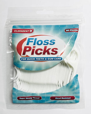 CLARADENT - Dental Floss Picks - 50 Pcs