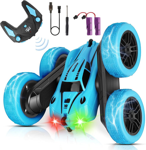 Remote Control Cars, RC Stunt Car. Condition : used-good, spare battery missing, screws for battery cap missing , charging cable missing , instructions manual missing ( ref TT105)