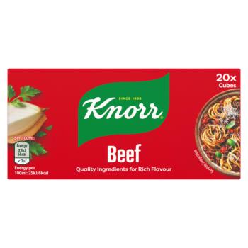 Knorr Beef Stock Cubes gluten-free 20x 10 g, best before 04/25 (Ref T19-3)