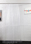 Sfoothome 180x200cm Shower Curtain, Clear, With 12 Hooks, condition new, scruffy packaging