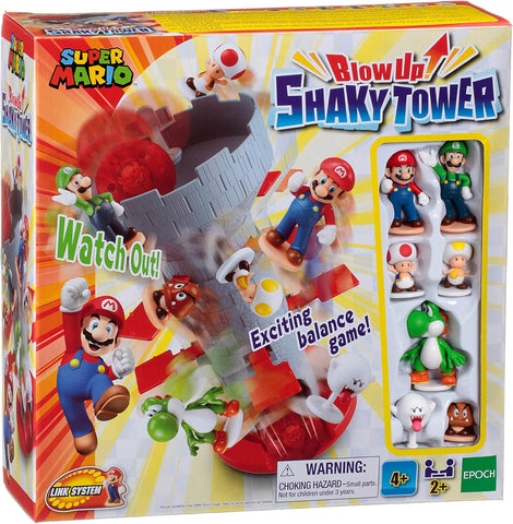 Super Mario Blow Up! Shaky Tower -Epoch Games, New but open, slightly scruffy box