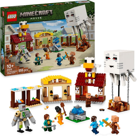 LEGO Minecraft The Ghast Balloon Village Attack, New but open, scruffy box, all bags inside sealed