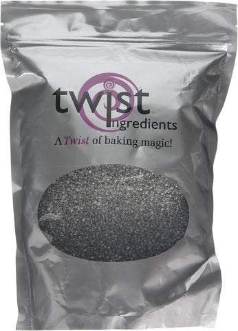 Twist Ingredients Silver Glimmer Sugar 1Kg- best before 28/07/24