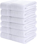 Utopia Towels - 6 Pack Bath Towel Set, 100% Ring Spun Cotton (60 x 120 CM)- (White)- new but missing original bag