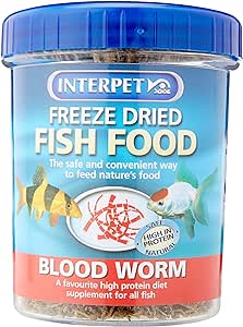 Interpet Freeze Dried Fish Food - Blood Worm 20g