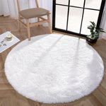 Enyhom Round Soft Area Rug white , new but no original packaging , small damage to backing foam