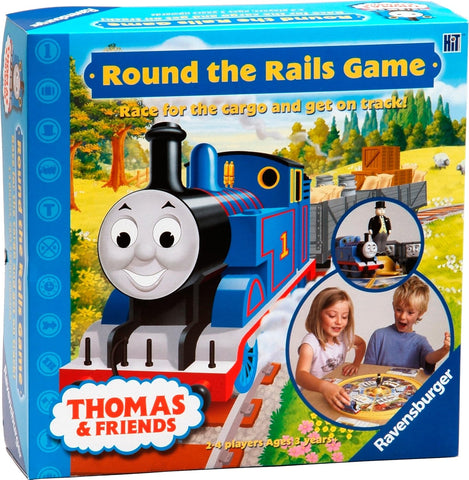 Ravensburger Thomas&Friends Round The Rails Game, Used- very good, all bits there, open, scruffy box