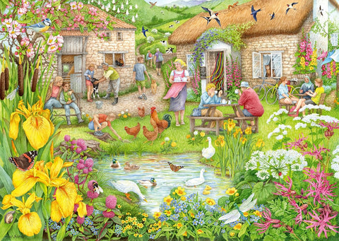 Ravensburger Cosy Café No. 3 Valley Farm Cafe 1000 Pcs Jigsaw Puzzle, New but open, scruffy box