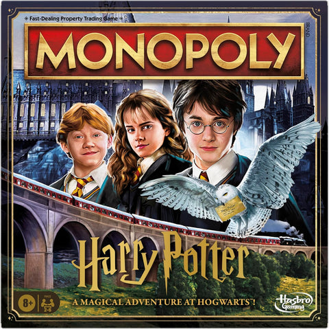Monopoly Harry Potter Edition Board game, new but open-scruffy box, board is split