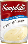 Campbells Condensed Cream of Chicken Soup, 295g, best before 03/26, scruffy/ dented tin