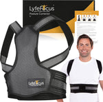 LyfeFocus S1 Back Posture Corrector (Black, Large) condition new, open, scruffy box