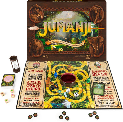 Jumanji The Game, The Classic Adventure Board Game New but open scruffy box