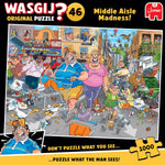 Wasgij Original 46, Middle Aisle Madness Jigsaw Puzzle, New but scruffy box, contents still sealed