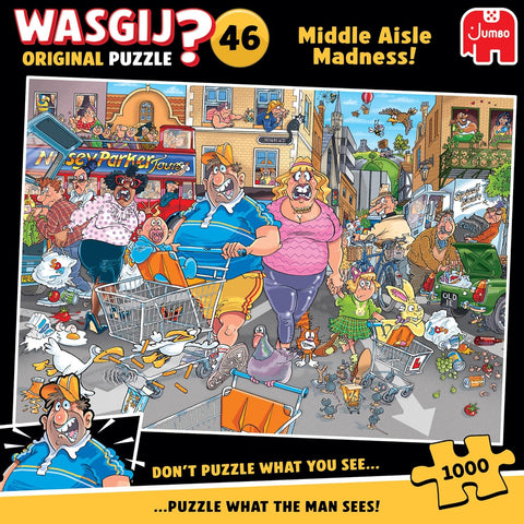 Wasgij Original 46, Middle Aisle Madness Jigsaw Puzzle, New but scruffy box, contents still sealed