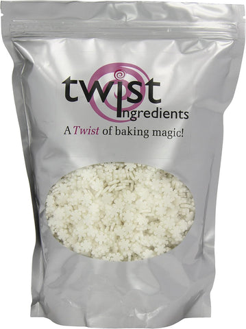 Twist Ingredients White Sugar Snowflakes Bag, 800 g- best before 20/06/24