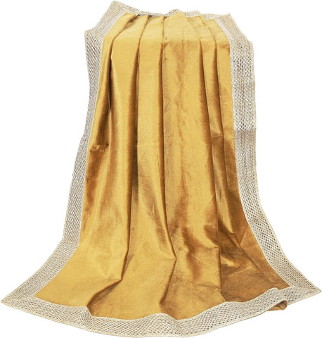 Indian Consigners Big Velvet Cloth for Multipurpose Use Altar Tarot Spread Tablecloth (Gold)- new but missing original packaging