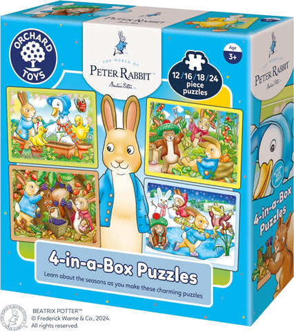 Peter Rabbit™ 4-in-a-box Puzzles by Orchard Toys, condition- new but open box